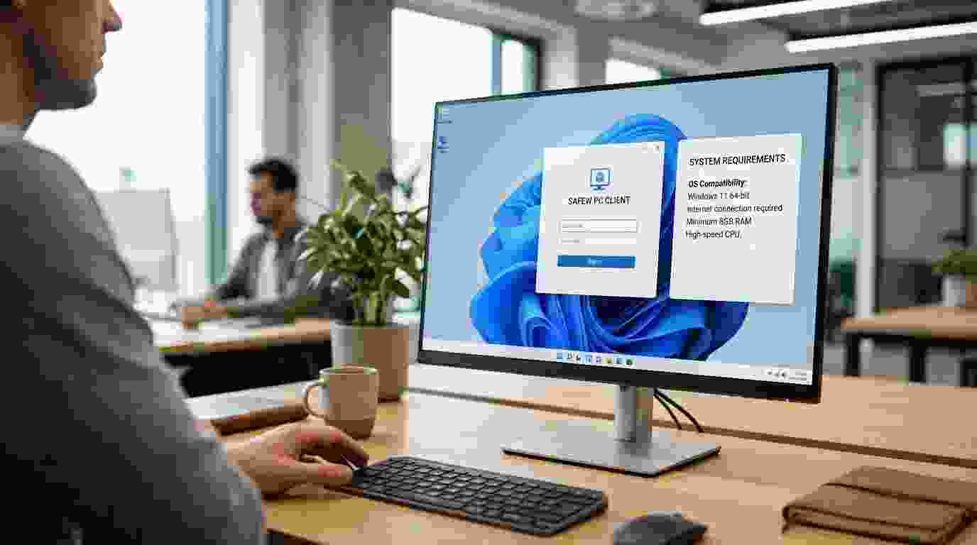 SafeW PC官方版本兼容Windows及macOS系统的验证页面